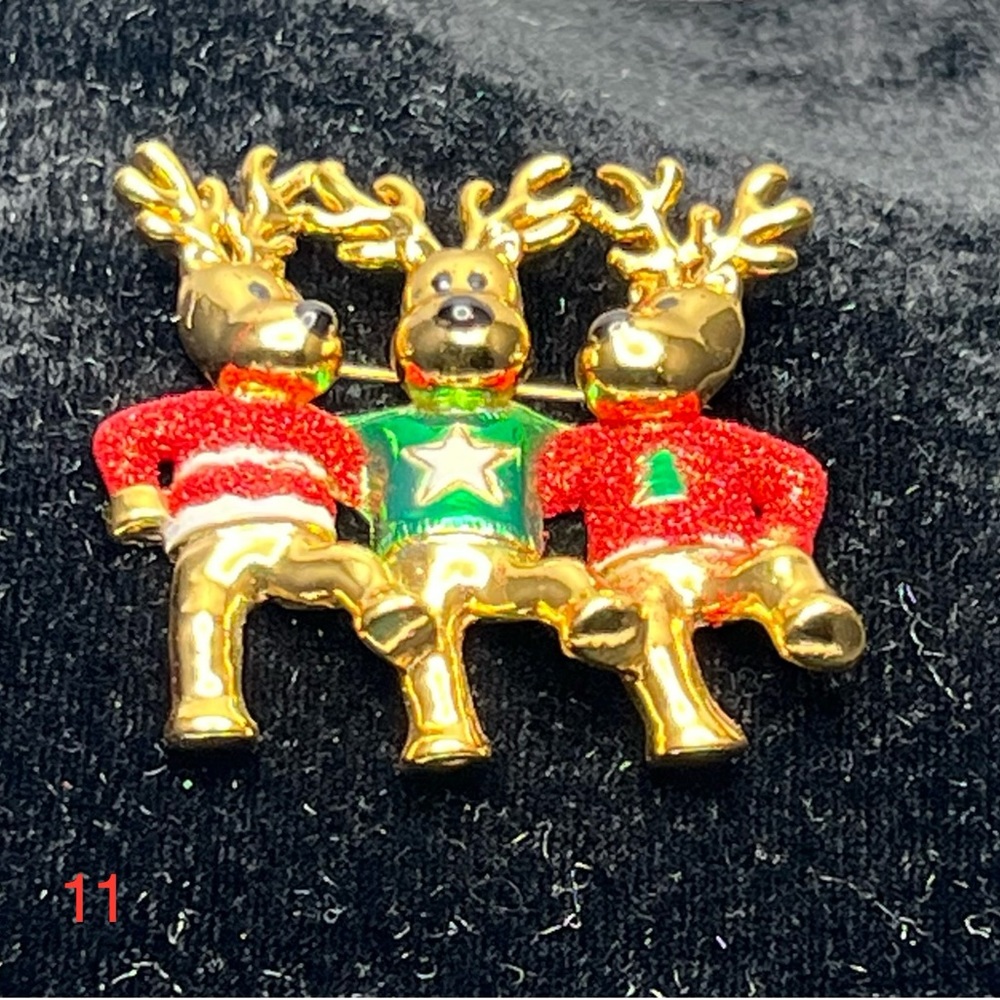 Vintage dancing reindeers.